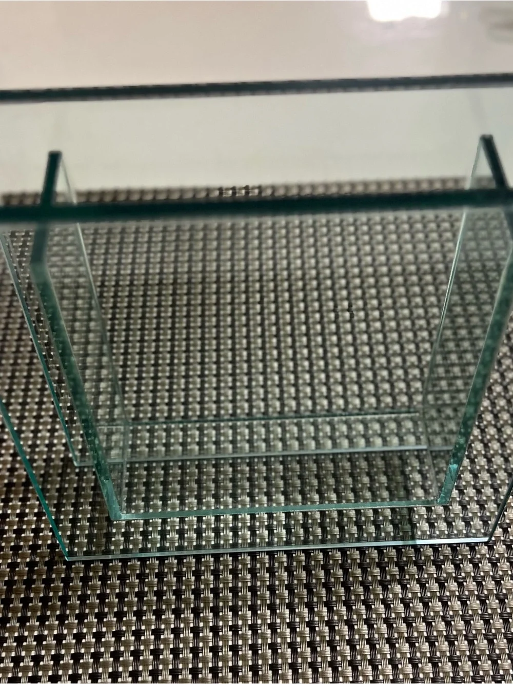 Clear Glass Bath Organizer - Transparent Glass Storage